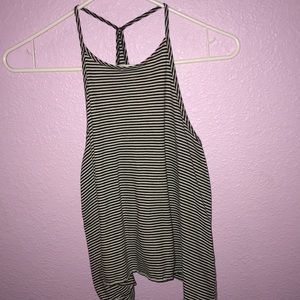Black and white halter top